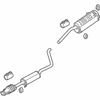 OEM Kia Rio Center Muffler Complete - 28605H9200