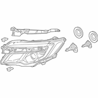 OEM Honda Pilot Light Assembly Head R - 33100-TG7-A02