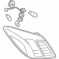 OEM 2013 Nissan Murano Combination Lamp Assy-Rear, LH - 26555-1SX1B