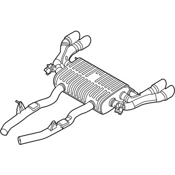 OEM 2022 BMW X3 REAR MUFFLER WITH EXHAUST FL - 18-30-8-093-531