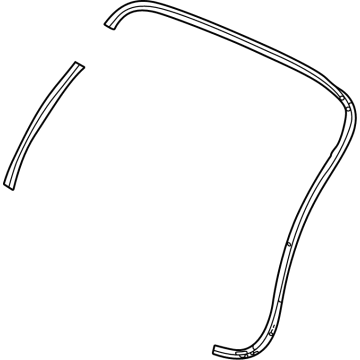 OEM 2022 Acura MDX Weatherstrip, Tailgate - 74440-TYA-A01