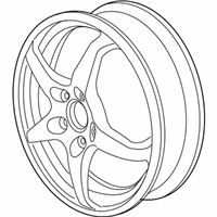 OEM 2005 Pontiac GTO Wheel Rim, 17X4 Compact Spare - 92156731
