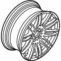 OEM 2008 BMW 128i Disc Wheel, Light Alloy, Bright-Turned - 36-11-6-781-043