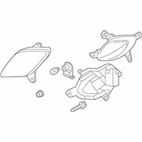 OEM Hyundai Genesis Coupe Front Passenger Side Fog Light Assembly - 92202-2M000