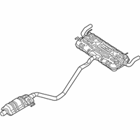 OEM Chrysler 200 Exhaust Muffler And Tailpipe - 68171651AG