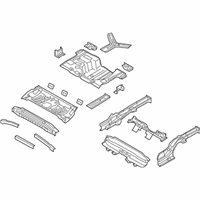 OEM 2013 Kia Rio Panel Complete-Rear Floor - 655001W020