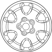 OEM 1996 Toyota RAV4 Wheel, Alloy - 42611-42020