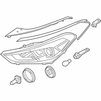 OEM Hyundai Tucson Head Lamp Sub Assembly, Right - 92104-D3400