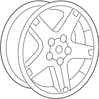 OEM 2008 Chrysler Aspen Aluminum Wheel - 52013710AA