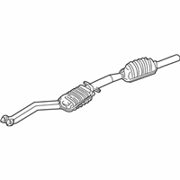 OEM 1999 BMW 323i Front Muffler Resonator Silencer Rear - 18-30-1-437-600