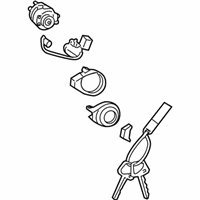 OEM 2012 Hyundai Genesis Coupe Key Sub Set-Steering Lock - 81900-2MB00