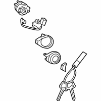 OEM Hyundai Genesis Coupe Key Sub Set-Steering Lock - 81900-2MB00