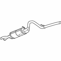 OEM 2007 Chevrolet Suburban 2500 Exhaust Muffler Assembly (W/ Exhaust Pipe & Tail Pipe) - 19256935