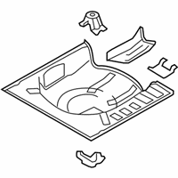 OEM 2007 Nissan Versa Floor-Rear, Rear - 74514-EL030