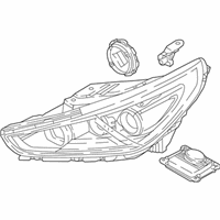 OEM Hyundai Elantra GT Headlamp Assembly, Left - 92101-G3120