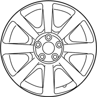 OEM 2007 Infiniti FX35 Series Wheel Rim Silver - D0300-CW54A