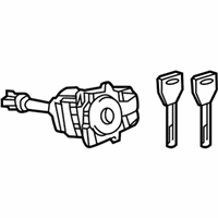 OEM 2018 Lexus RC F Door Lock Cylinder & Key Set, Left - 69052-24081