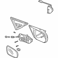 OEM 2000 Honda Civic Mirror Assembly, Driver Side Door (Vogue Silver Metallic) (R.C.) - 76250-S02-A25ZD