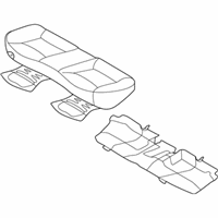 OEM 2016 Hyundai Elantra Cushion Assembly-Rear Seat - 89100-3Y630-MSG