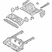 OEM 2011 Kia Forte Panel Complete-Rear Floor - 655001M010