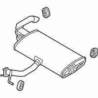 OEM 2017 Hyundai Ioniq Rear Muffler Assembly - 28710-G2130