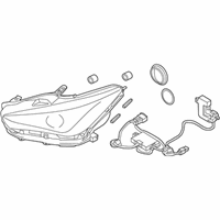 OEM Infiniti Q50 Headlamp Housing Assembly, Left - 26075-4HB1A