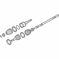 OEM 2005 Mercury Mariner Axle Assembly - YL8Z-4B436-AB