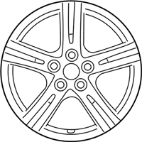 OEM 2009 Pontiac Vibe Wheel Rim, 17X7 - 19184108