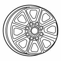 OEM 2022 Ram 3500 Aluminum Wheel - 6MH99AAAAA