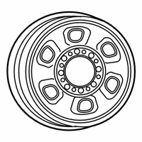 OEM 2017 Ram 2500 Steel Wheel - 1XA75S4AAA