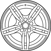 OEM BMW 535i Disc Wheel, Light Alloy, Decor-Silber - 36-11-7-842-653
