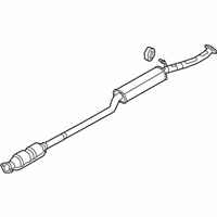 OEM Hyundai Tucson Center Muffler Assembly - 28650-D3050