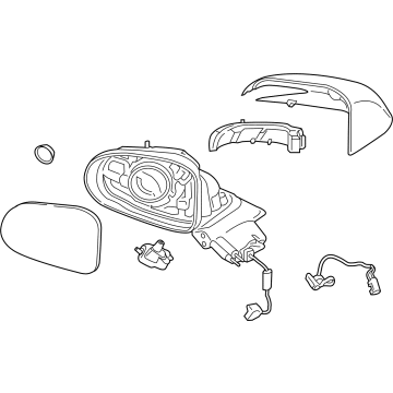 OEM Hyundai Santa Fe Mirror Assembly-Outside RR View, RH - 87620-S2340