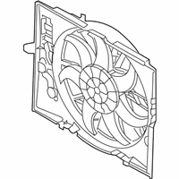 OEM BMW 528i xDrive Cooling Fan Assembly With Shroud - 17-42-7-603-658