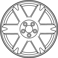 OEM 2006 Nissan Murano Aluminum Wheel (6 Spoke Silver) - D0300-CC21A