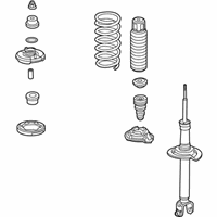 OEM Acura TL Shock Absorber Assembly, Left Rear - 52620-TK5-A03