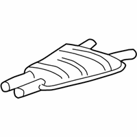 OEM 2000 BMW 750iL Centre Muffler - 18-10-1-742-439