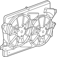 OEM 2012 Buick Regal Shroud-Engine Coolant Fan - 13241739
