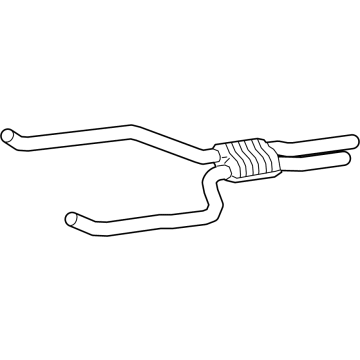 OEM BMW X6 FRONT SILENCER WITH FRONT PI - 18-30-5-A1B-2E1