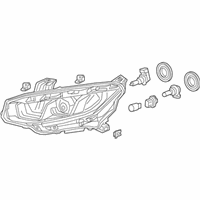 OEM 2018 Honda Civic Headlight Assembly, Passenger Side - 33100-TEG-A01