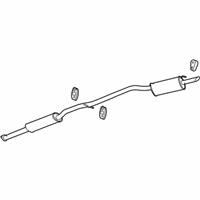OEM 2008 Buick Lucerne Exhaust Muffler Assembly (W/ Exhaust Pipe & Tail Pipe) - 15921946