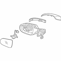 OEM 2019 Kia Sorento Outside Rear View Mirror Assembly, Left - 87610C6020