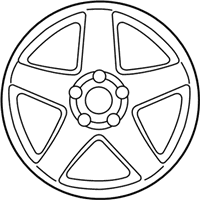 OEM 2010 Dodge Challenger Aluminum Wheel - 1GP23GSAAC