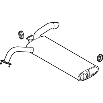 OEM 2021 Kia Seltos Rear Muffler Assembly - 28710Q5210