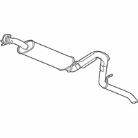 OEM 2008 Chevrolet Trailblazer Exhaust Muffler Assembly (W/ Resonator, Exhaust & Tail Pipe - 25839182