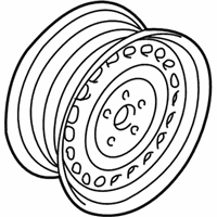 OEM 1998 BMW 528i Steel Rim Schwarz - 36-11-1-093-546