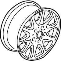 OEM 1998 BMW 528i Light Alloy Rim Polished - 36-11-1-094-152