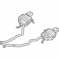 OEM 2005 BMW X5 Rear Muffler Left - 18-10-7-529-453