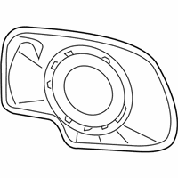 OEM 2006 GMC Sierra 1500 Mirror, Outside Rear View RH (Flat Reflector Glass & Backing Plate) - 19120544