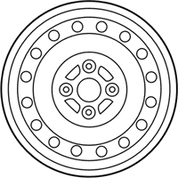 OEM 2010 Toyota Yaris Wheel, Steel - 42611-52493